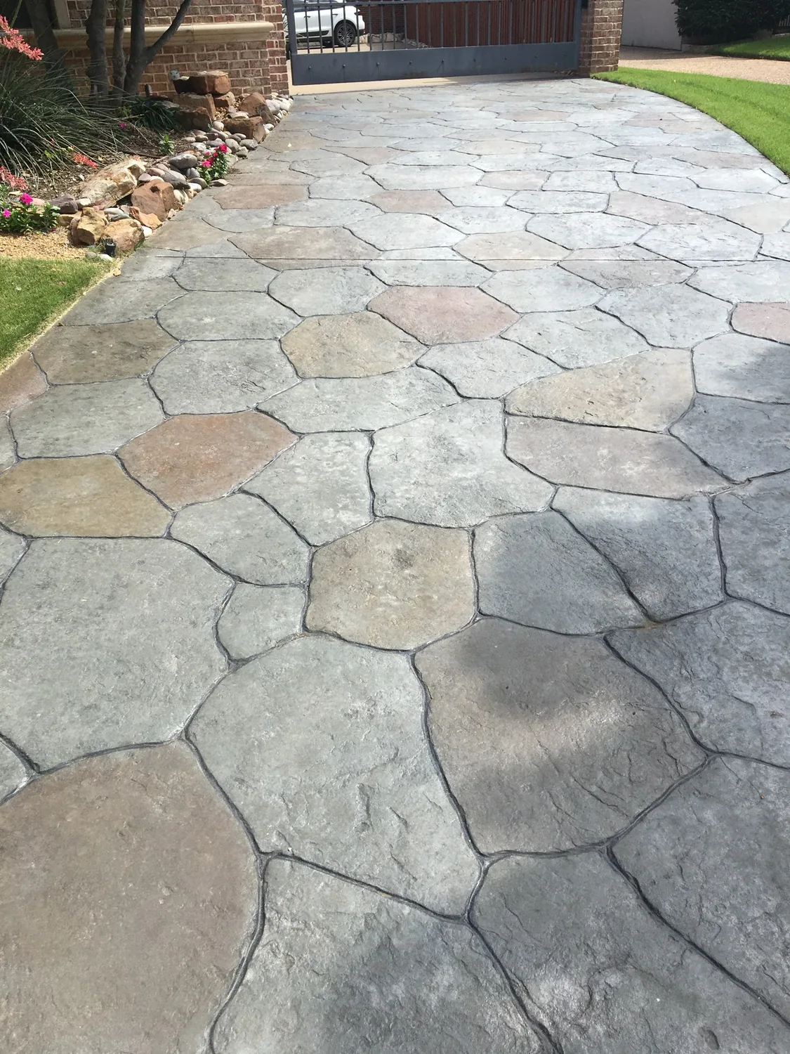 A stamped backyard transformation by Lucky&rsquo;s Concrete in Cape Coral
