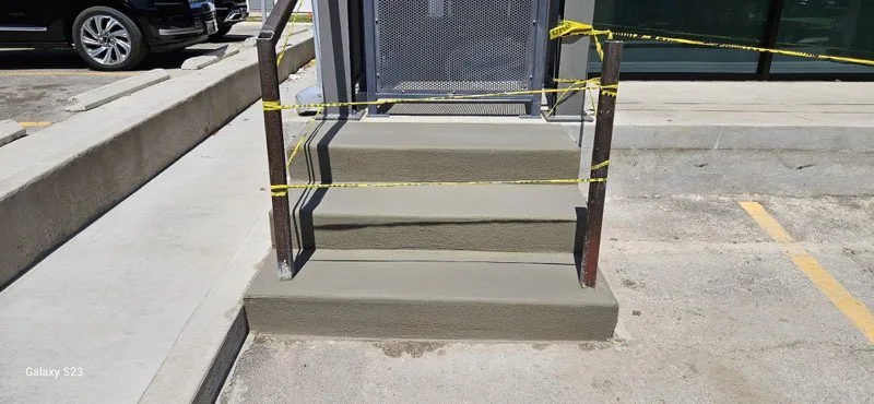 Front-entry step replacement by Lucky&rsquo;s Concrete in Cape Coral